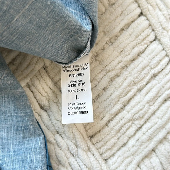 Hawaiian Island Kahala Men's Goddess II Print Shirt by Kamea Hadar, Blue - Picture 3 of 6